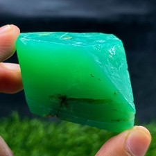 363 Cts Natural Large Green Chrysoprase Rough Specimen – Big Raw Gemstone Nugget picture