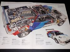 UNIQUE ~ BMW M1 Automobile Illustrated Collectible Spec Article Print ~ INSIDE picture
