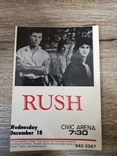 Vtg 1985 RUSH Civic Arena Pittsburgh Pa Power Windows Tour Postcard Dec. 18th 85 picture