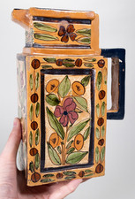 Vintage C.1920-30's Tlaquepaque Mexican Art Deco Pottery Pitcher with Petatillo picture