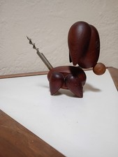 Vintage Mid Century Teak Wood Denmark Dog Bar Tool picture