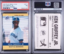 1991 Play Ball USA National Promo 91-1 Ken Griffey Jr Rare PSA 7  picture