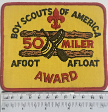 BSA 1960's Vintage 50 Miler High Adventure Award Cloth Back Jacket Patch MINT picture