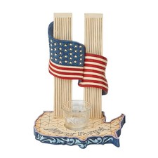 Jim Shore Fallen But Not Forgotten - Never Forget 9-11 Candle Holder 6008787 picture