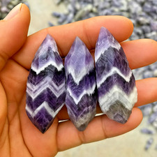 Natural Raw Chevron Amethyst Chunk Healing Crystal Mineral Rock Specimen DIY 3PC picture