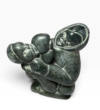 Hand Carved Inuit soapstone carving 