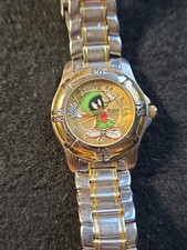 Marvin The Martian Armitron Looney Tunes Stainless Steel Watch 1996 Rare VTG WB picture