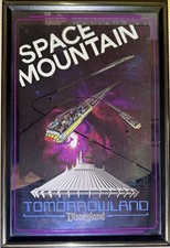 Disneyland Space Mountain mirror poster - 1975 Walt Disney Productions picture