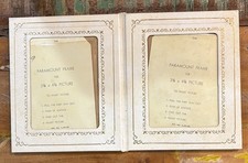 Vintage Paramount Double Folding Photo Picture Folio Frame Cream Gold picture