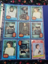Vintage 1977 Star Wars Rare Blue Border Cards Luke Skywalker Darth Vader picture