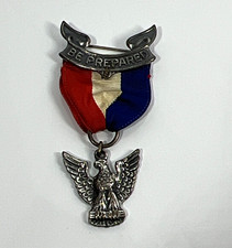 Vintage BSA Eagle Scout Medal Sterling Silver Robbins Type 4 Model 1955-1969 Boy picture