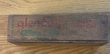 Vintage Glendale Club Wooden Yellow American Cheese Box Made in Wisconsin picture