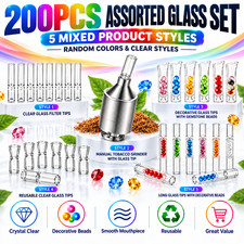 Heavy Thick Pyrex Glass Chillum Pipe 200Pcs Disposable Daily Use Smoking Pipe picture