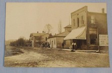 Vtg RARE RPPC Postcard Street Scene Union Center Wisconsin WI P.E. Corsaw picture