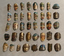 40 Vintage German European Hiking Walking Cane Stick Badges Emblems picture
