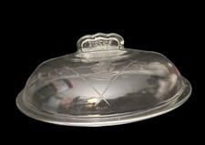 Vintage GUARDIAN Service Ware Glass Lid Only No. 10 Gothic Style Knight & Axes picture