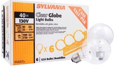 Sylvania 40 Watt Vanity Light Bulbs 6 Pack - 6 Pack, Clear Finish picture