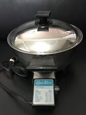 Vintage Rena Ware 9,5”Electric Skillet 17118 Stainless Heat Control Saute picture