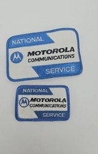 VTG MOTOROLA COMMUNICATIONS  NATIONAL SERVICE  6”& 4.5”EMBROIDERED Patches picture