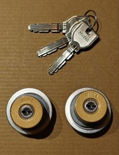 MIWA UR Cylinder Lock Set of 2 Replacement Door Lock Gold with 3 Keys Japan picture