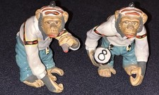 Vintage Rare Set  1950s Japan Chimpanzee Monkeys w/ cigar & 8 Ball J Fred Muggs picture
