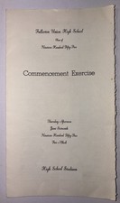 Fullerton Union High School 1955 Commencement Exercise Program 9.75” X 5.5” picture