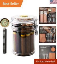High-Quality Acrylic Cigar Holder with Humidifier - Perfect Gift for Enthusiasts picture