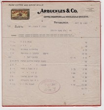 1906 BILLHEAD Arbuckles & Co. Coffee Roasters to Politician Frank E. Lyman picture