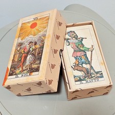 1830 Soprafino Tarot 78-Card Deck - 12x7cm (4.7x2.8in) Vintage Italian History picture