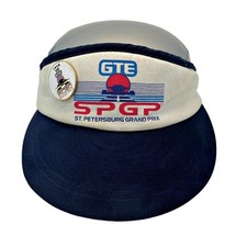 Vintage 1990 St. Petersburg Grand Prix Hat sun visor w/Bonus Pin Adjustable picture