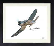 Ed Harper signed 1943 Pappy Boyington's Black Sheep WWll 8x10 Photo Framed -JSA picture
