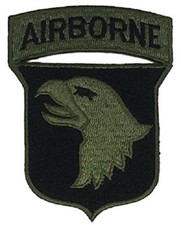 US ARMY 101ST AIRBORNE DIVISION ABD PATCH SCREAMING EAGLES OD OLIVE DRAB GREEN picture