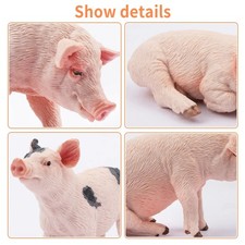 Toymany 8-pcs pig Animal Figurine, Realistic, Collectible Figures Toy Set Farm picture