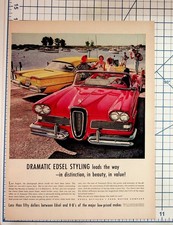 1958 Edsel Cars Original Magazine Ad - Dramatic Styling Ford Motor Co. picture