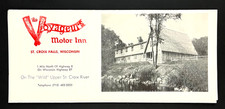 1960s St Croix Falls Wisconsin Voyageur Motor Inn Lodge Vintage Travel Brochure picture