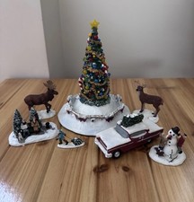 HAWTHORNE VILLAGE THOMAS KINKADE CHRISTMAS TREE Town Bundle Lights & Accessories picture