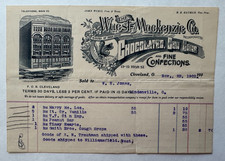 Vintage 1901 Billhead Cleveland Ohio Wuest-Mackenzie Chocolates High St vignette picture