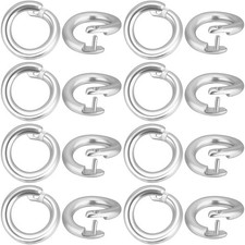 50 Pcs 5.5mm Locking Jump Rings in 925 Sterling Silver Plated Brass for Jewelry picture