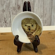 OWL Vintage MCM Hand Painted Owl Ceramic Trinket Dish Creative CO-OP picture
