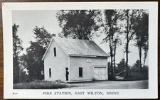 EAST WILTON, MAINE ME~Fire Department Station~Unused Vintage Postcard picture