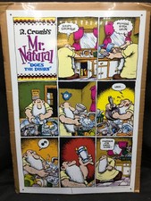 SEALED R. Crumb's Mr.Natural Does The Dishes Metal Sign Robert Crumb 1995 picture