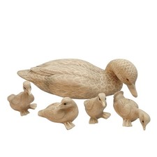 Duck Family Set of 5 Resin Wildlife Farmhouse Vincent Giannetto Farm Pond Puddle picture