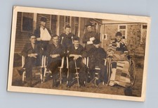 WWI U.S. Military Injured Soldiers Group Photo Outside Field Hospital picture