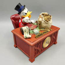 Vintage Scrooge McDuck Talking Bank Clock by Linden / Piggy Bank Figure Figurine picture