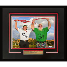 John Daly And John Daly II Autographed Golf (PNC Championship) Deluxe Framed 11x picture
