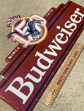 🔥 Budweiser 150th Beer Metal Tin Sign Marquee Bar Mancave Bud Collector MUST 😃 picture