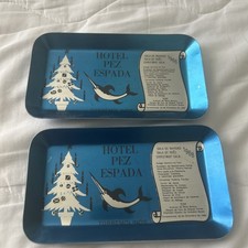 1968  December  25th Spain , Torremolinos  Tin Trays Menu Christmas Souvenirs picture