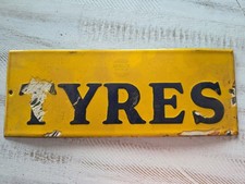 VINTAGE DUNLOP TYRES PORCELAIN SIGN PORCELAIN 16