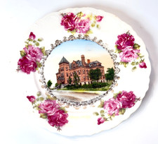 LINCOLN Orphans Home IL ILLINOIS Antique Souvenir China TRINKET DISH PLATE picture