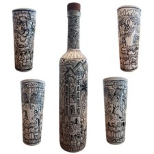 Colorful Mexican Artistry in Every Sip: Hand-painted Tequila decanter & Shot picture